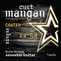 Curt Mangan 12-54 80/20 Bronze Medium Light Bevonatos Akusztikus Gitár Húr Szett