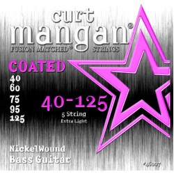 Curt Mangan 40-125 Nickel Wound Light 5 Darabos Bevonatos Basszusgitár Húr Szett