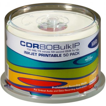 HHB 50 x 80 perces SILVER írható CD fehér nyomtatható felülettel (inkjet)