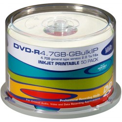 HHB 50 x 4.7GB írható DVD-R fehér nyomtatható felülettel (inkjet)