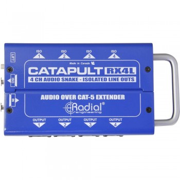 Radial Catapult RX4L 4 Csatornás Receiver 4 Kimenet és 4 Line-level Izolátor Kimenet CAT5 Audio Snake