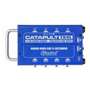 Radial Catapult TX4L 4 Csatornás Jeladó + 4 Be- és 4 Line-level Izolált Kimenet CAT5 Audio Snake